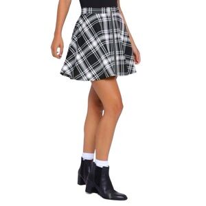 Hot Topic Circle Plaid Skirt Womens S/M O Ring Zipper Mini 90’s Grunge Punk Rock